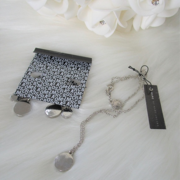 NWT Marc Jacobs Sky Blue Enamel Disc Pendant Set - Picture 4 of 4